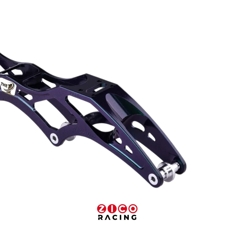 Szyny marki Simmons Rana Racing model Chameleon Overall 4x110mm widok z góry pod kątem usztywnienia przedniej części szyny