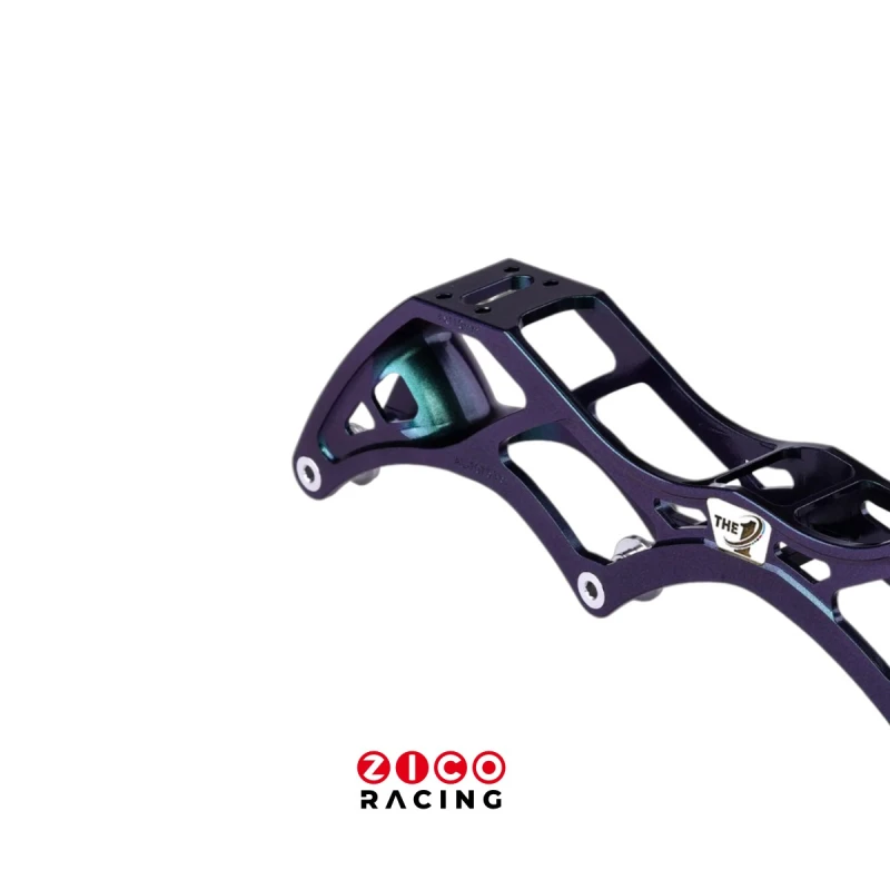 Szyny marki Simmons Rana Racing model Chameleon Overall 4x110mm widok z góry pod kątem usztywnienia tylnej części szyny