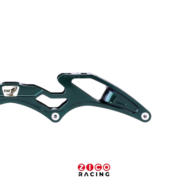 Szyny marki Simmons Rana Racing model Chameleon Sprint 4x110mm widok z boku usztywnienia przedniej części szyny