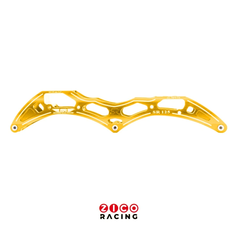 Szyny marki Simmons Rana Racing model Billet SR Gold 125 3x125mm długość 13 2 cali widok szyny z boku