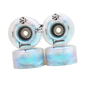 Świecące kółka do wrotek Luminous Czarna Perła 62mm 85a - 4 sztuki 