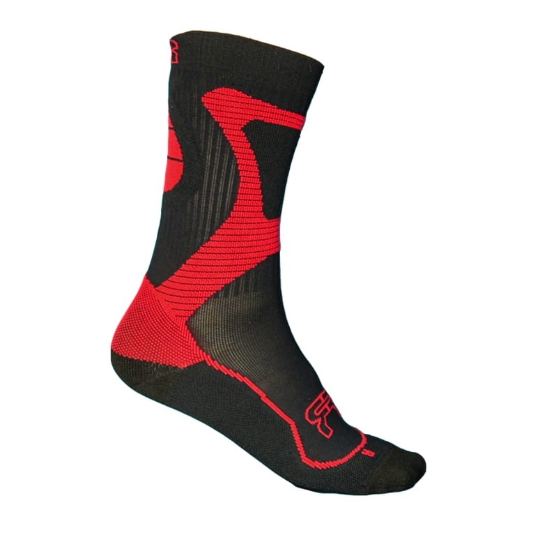 Skarpety do jazdy na rolkach FR Skates Nano czarno czerwone