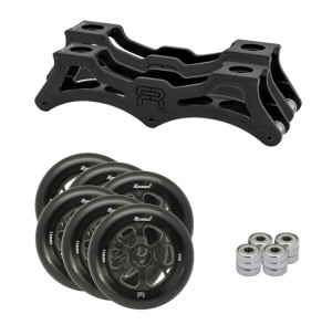 Szyny z kółkami FR Skates UFS 3x110mm - czarne 236mm