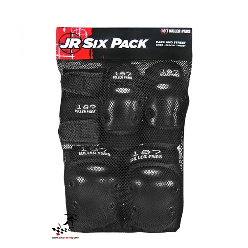 Ochraniacze 187 Pad Set Junior Six Pack Black